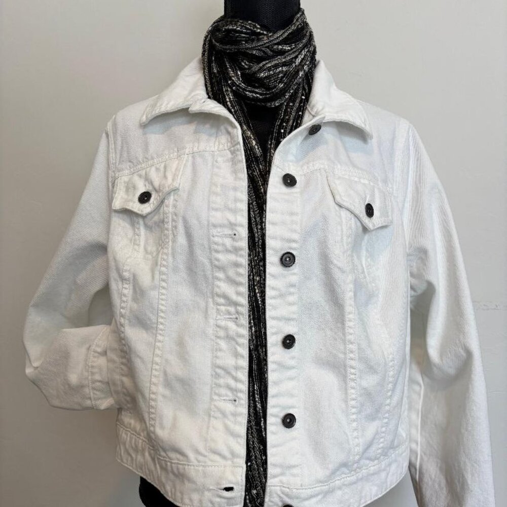 Women's White Denim Jacket